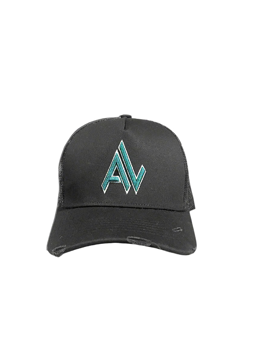 A.L BLACK-TURQUOISE-WHITE CAP