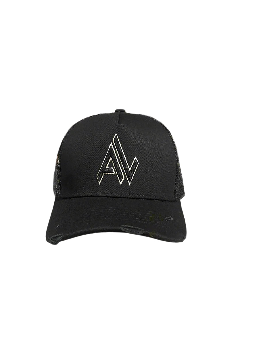 BLACK-BLACK-WHITE CAP