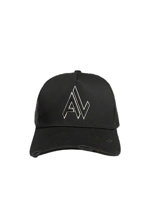 BLACK-BLACK-WHITE CAP